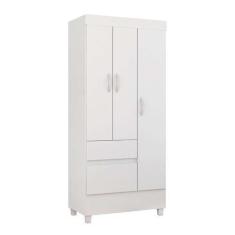 Imagem de Guarda-Roupa Solteiro Wind Flex 3 Pt 2 Gv Branco E Rosa - Demóbile