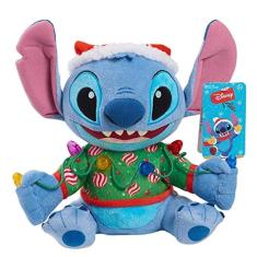 Imagem de Brinquedo de pelúcia Holiday Lights Stitch de 23 cm para crianças a partir de 3 anos
