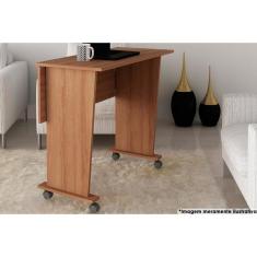 Imagem de Mesa Multiuso Casal Dobrável Me4117 C- Rodízios Amêndoa - Tecno Mobili