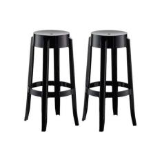 Imagem de Banqueta Sala de Jantar Shine UZ8007 Kit 2 Un Preto - Kappesberg