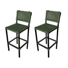 Imagem de Kit 2 Banquetas Bistrô Balcão Elegante em Aluminio e Corda Naútica Ver