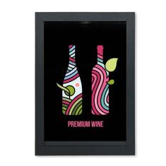 Imagem de Quadro Porta Rolhas/Tampinhas Com Tema Vinho Wine QPR014