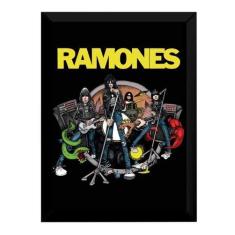 Imagem de Quadro Banda Ramones Punk Rock Arte Poster Moldurado
