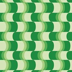 Imagem de Papel De Parede Adesivo Lavável Abstrato Sinuoso Verde 3M
