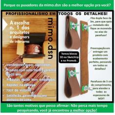 Imagem de Puxador Dori Courino Marrom Escuro Couro Marrom