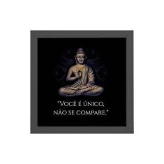 Imagem de Quadro Quadrado Frase Buda Não Se Compare 20X20cm - Quadros On-Line