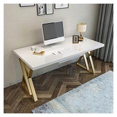 Imagem de Mesa de computador Home Office Desk Painel Painel Estudo Rugged Sala de Trabalho Moderno Luz Luxo Escrita Estudo Estudo Desktop PC Mesa com gaveta Mesa de trabalho para home office