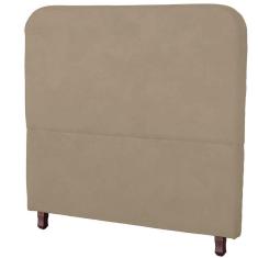 Imagem de Cabeceira Casal King Size Estofada Para Cama Box Lizza Veludo Cor Bege Médio