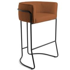 Imagem de Banqueta Decorativa Betina D02 Veludo Telha C-262