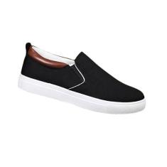 Imagem de Jueshanzj Sapatos casuais de caminhada sapatos masculinos de lona, Preto R007, 38