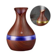 Imagem de Umidificador De Ar Elétrico 300ml Com Led Para Decoração - Marrom Escu