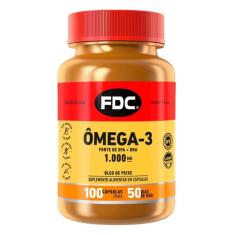 Imagem de Suplemento Alimentar em Comprimidos FDC - Ômega 3 1000mg 100 Caps-Unissex