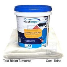 Imagem de Elastimper Borracha Liquida Natural 3,6kg Impermeabilizante Laje Telhado Piscina