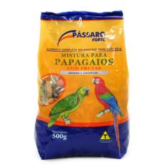 Imagem de Ração para Pássaros Pássaro Forte Mistura para Papagaios com Frutas Araras e Cacatuas 500g