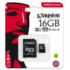 Imagem de Cartão de Memória Micro SDHC com Adaptador Kingston Canvas Select 16 GB SDCS/16GB