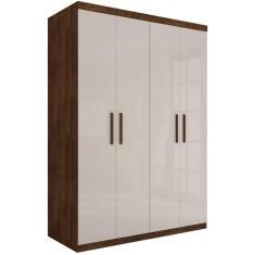 Imagem de Roupeiro Casal Flórida Quatro Portas Malbec Off White