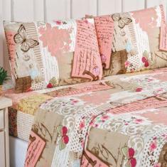 Imagem de Jogo De Cama Bouti Microfibra Solteiro 03 Peças Estampado - Bia Enxova