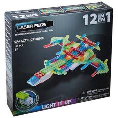 Imagem de Laser Pegs Blocos De Montar Power Block Cruzador Intergalárico 12 Em 1 Colorido