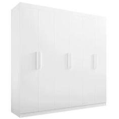 Imagem de Guarda Roupa Colibri Casal 6 Portas 6 Gavetas D Doro Cor Branco - Estr