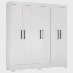 Imagem de Guarda Roupa Casal 180cm 6 Portas Vanci D02 Branco - Mpozenato