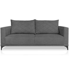 Imagem de Sofa Nori 3 Lugares Pes De Ferro 220cm Linho Boucle Ezz