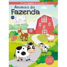 Imagem de Livro - Animais da fazenda - Meu livrão de colorir
