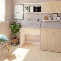 Imagem de Mesa Reta Corp 25mm 90 cm 47 cm Bramov Móveis Branco/Geneve