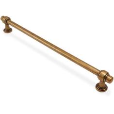 Imagem de BUKOBYHE Pacote com 10 puxadores de armário de cozinha de 30,5 cm, puxadores de armário de latão antigo, puxadores de gaveta vintage, ferragens de cozinha envelhecidas