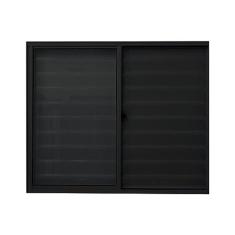 Imagem de Janela de Alumínio Veneziana 100x120cm 3 Folhas Fortline Atlântica Preto