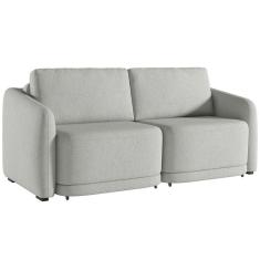 Imagem de Sofá Cama Casal Para Sala 176cm Polska K04 Linho Cinza - Mpozenato