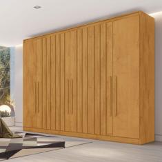 Imagem de Guarda-Roupa Oxford 6 Portas 6 Gavetas com Ripado 100% Mdf Peroba - Mademarques