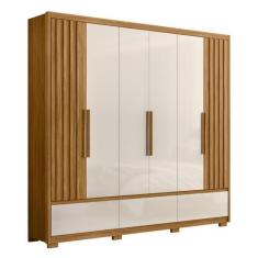 Imagem de Guarda Roupa Amazonas 240cm 6 Portas Freijó Off White Moval