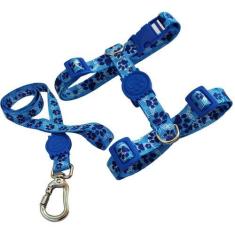 Imagem de Coleira Peitoral Pet Para Cachorro Antipuxão Com Guia E Trava De Segur