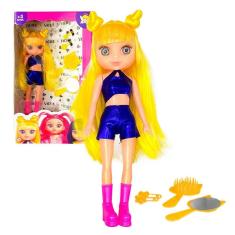 Imagem de Boneca Violet Gold Loira 30cm com Acessórios como Pente Espelho e Prendedores de Cabelo