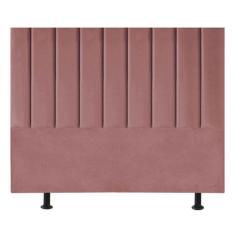 Imagem de Cabeceira Estofada Cama Box Queen 160 Cm Sophia Carla Suede Cor:rosê