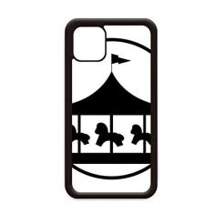 Imagem de Carousel Parque de diversões Preto Contorno para iPhone 11 Pro Max Capa para Apple Mobile Case