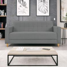 Imagem de Sofá 2 Lugares 180cm Sintético Dallas Maranata Estofados Cinza