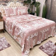 Imagem de Jogo De Cama Len ol King Colonial Percal 300 Fios 4 Pe as - R