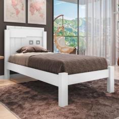 Imagem de Cama Solteiro com Cabeceira Letícia Branco