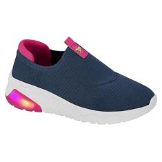 Imagem de TÊNIS INFANTIL LUZ AZUL MARINHO FACIL CALCE KNIT MOLEKINHA 2571.200