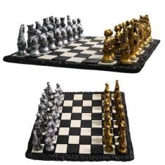 Imagem de Jogo de Xadrez Profissional Tabuleiro Completo Medieval - Grupo Stillo