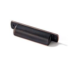 Imagem de khtumeware Puxadores de gaveta de 7,6 cm de bronze polido a óleo puxadores de copo de armário de ferragens de cozinha puxadores de gaveta puxadores de furo central de 7,6 cm