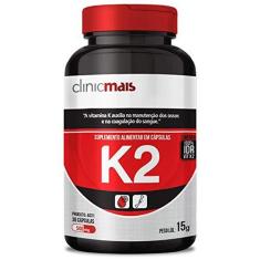 Imagem de Vitamina K2 500mg 30 Cápsulas ClinicMais