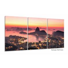 Imagem de Quadro Decorativo Rio de Janeiro Entardecer 120x60 3 pçs