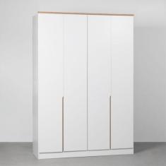 Imagem de Guarda-roupa Harper 4 Portas 1,60m - Branco - Abra Casa