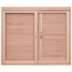 Imagem de Janela de Madeira Veneziana 100x100cm Com Caixilho 12cm  EWK 200 Rondosul Marroml