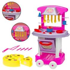 Imagem de Cozinha Infantil Play Time Fogaozinho + Comidinha de Brinquedo Bolinho
