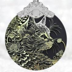 Imagem de Enfeite de Natal 2024, decoração de Natal, enfeites de árvore de Natal de vitrais, liquidação de enfeites de Natal, enfeite de presente de 2024, presente de Natal para amigo e colega de trabalho -