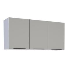 Imagem de Armário Aéreo de Cozinha Aço 3 Portas Jupter 120 Cozimax Cinza Argila