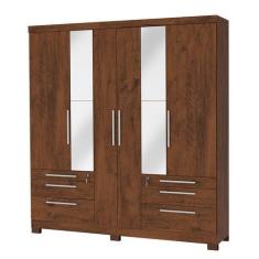 Imagem de Guarda Roupa Casal 6 Portas 6 Gavetas Naturale Mdp C Espelho - San Mar